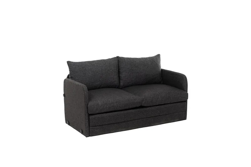 2-seters sovesofa Rubby (128 x 70 x 66 cm) Mørk grå - Mørk grå - Møbler - Sofaer - Sovesofaer