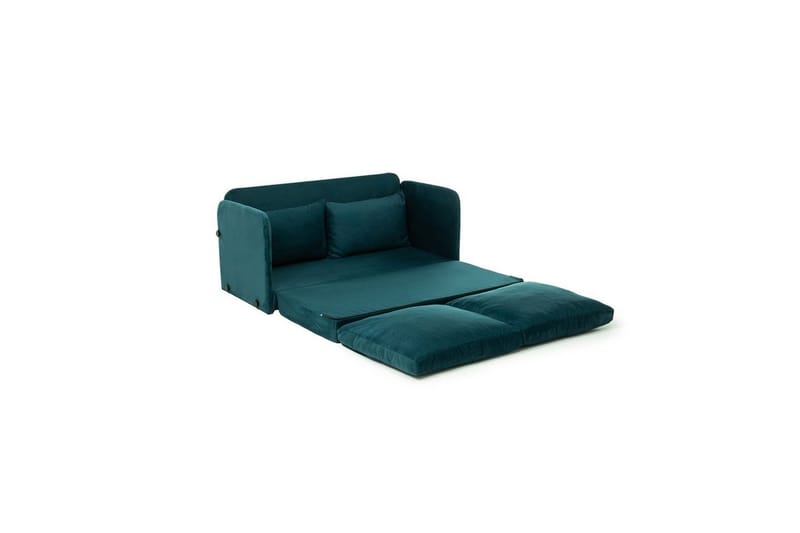 2-seters sovesofa Rubby (128 x 70 x 66 cm) Petrolgrønn - Petrolgrønn - Møbler - Sofaer - Sovesofaer