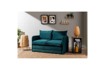 2-seters sovesofa Rubby (128 x 70 x 66 cm) Petrolgrønn - Petrolgrønn - Møbler - Sofaer - Sovesofaer