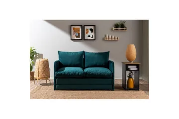 2-seters sovesofa Rubby (128 x 70 x 66 cm) Petrolgrønn - Petrolgrønn - Møbler - Sofaer - Sovesofaer