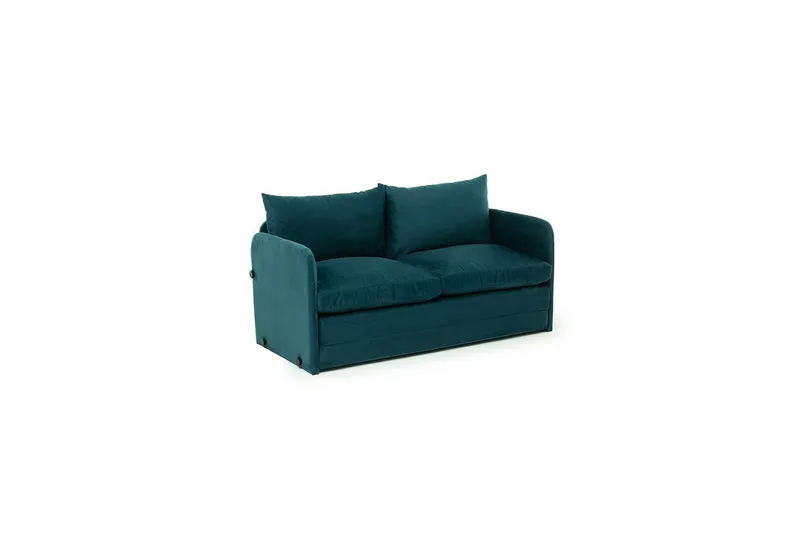 2-seters sovesofa Rubby (128 x 70 x 66 cm) Petrolgrønn - Petrolgrønn - Møbler - Sofaer - Sovesofaer