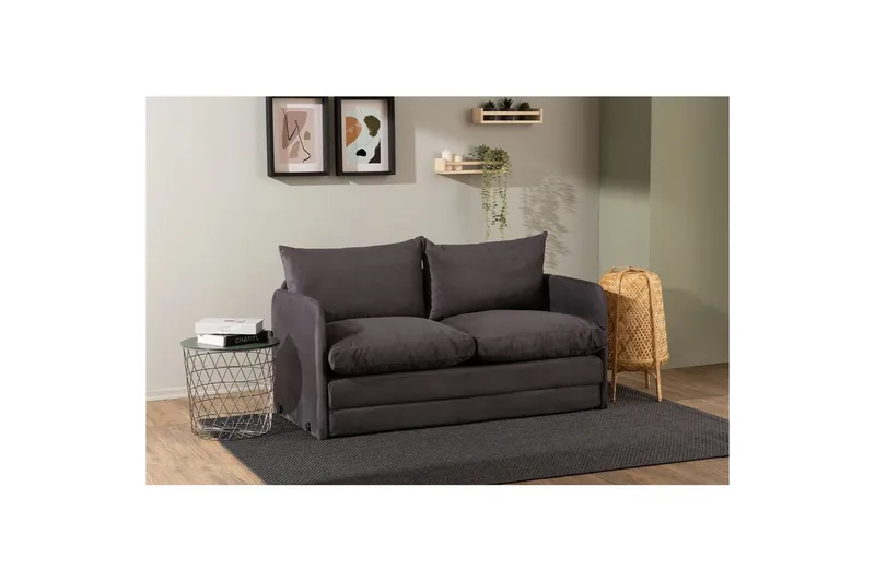 2-seters sovesofa Rubby (148 x 70 x 66 cm) Grå - Grå - Møbler - Sofaer - Sovesofaer