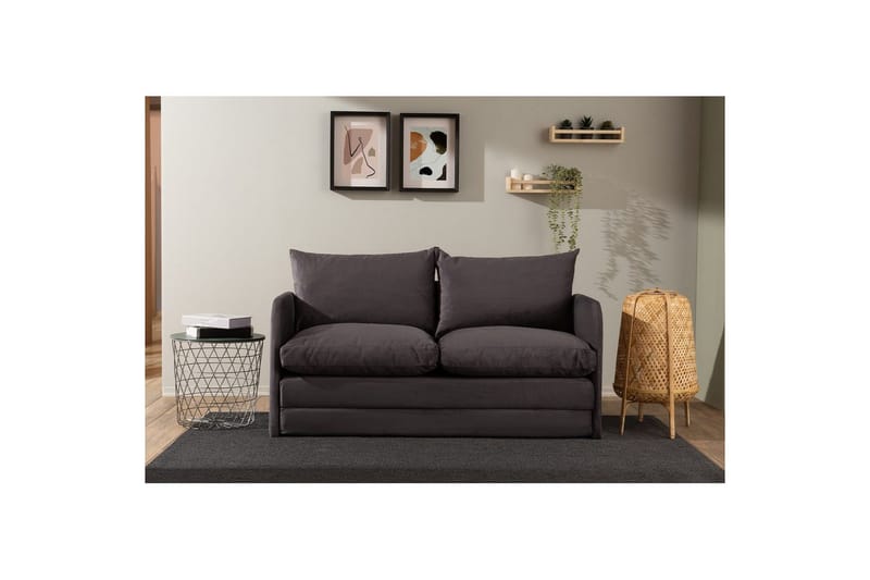 2-seters sovesofa Rubby (148 x 70 x 66 cm) Grå - Grå - Møbler - Sofaer - Sovesofaer