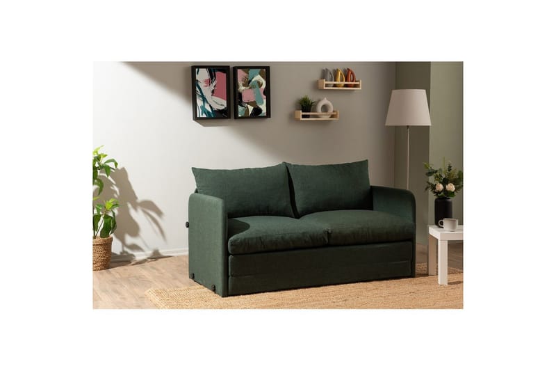 2-seters sovesofa Rubby (148 x 70 x 66 cm) Grønn - Grønn - Møbler - Sofaer - Sovesofaer