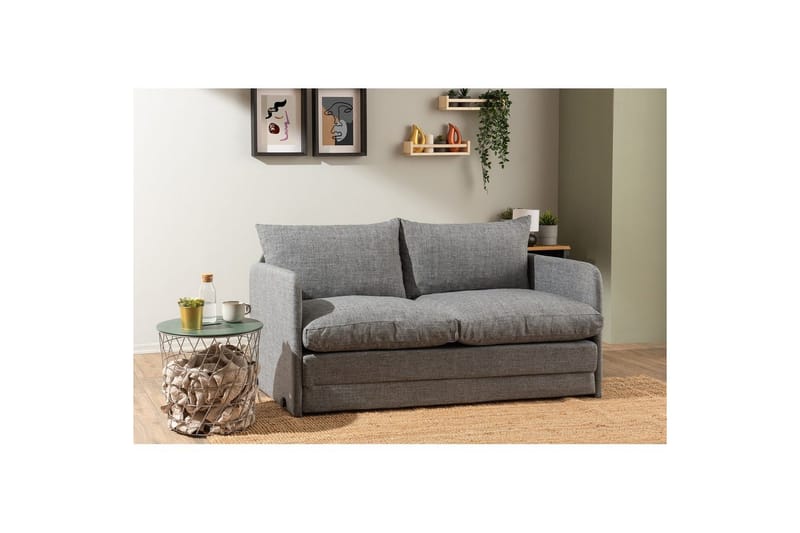 2-seters sovesofa Rubby (148 x 70 x 66 cm) Lys Grå - Lys Grå - Møbler - Sofaer - Sovesofaer