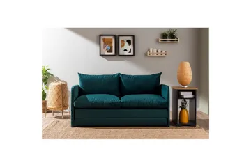 2-seters sovesofa Rubby (148 x 70 x 66 cm) Petrolgrønn - Petrolgrønn - Møbler - Sofaer - Sovesofaer