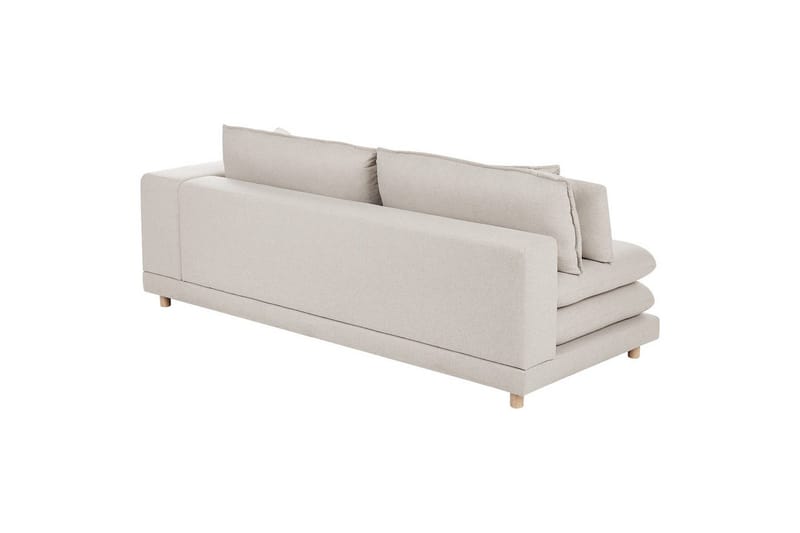 2-sitssoffa Beliani Heden Beige/ljust trä Beige||Light colored wood - Møbler - Sofaer - 2 seter sofa