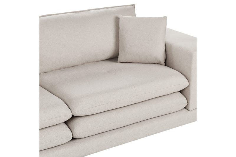 2-sitssoffa Beliani Heden Beige/ljust trä Beige||Light colored wood - Møbler - Sofaer - 2 seter sofa