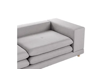 2-sitssoffa Beliani Heden Beige/ljust trä Grey||Light colored wood - Møbler - Sofaer - 2 seter sofa
