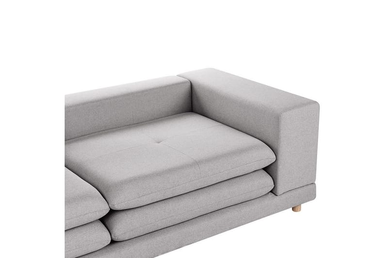 2-sitssoffa Beliani Heden Beige/ljust trä Grey||Light colored wood - Møbler - Sofaer - 2 seter sofa