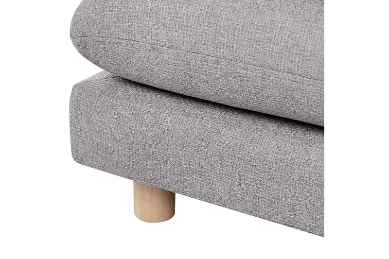 2-sitssoffa Beliani Heden Beige/ljust trä NO_BRAND Grey||Light colored wood - Møbler - Sofaer - 2 seter sofa