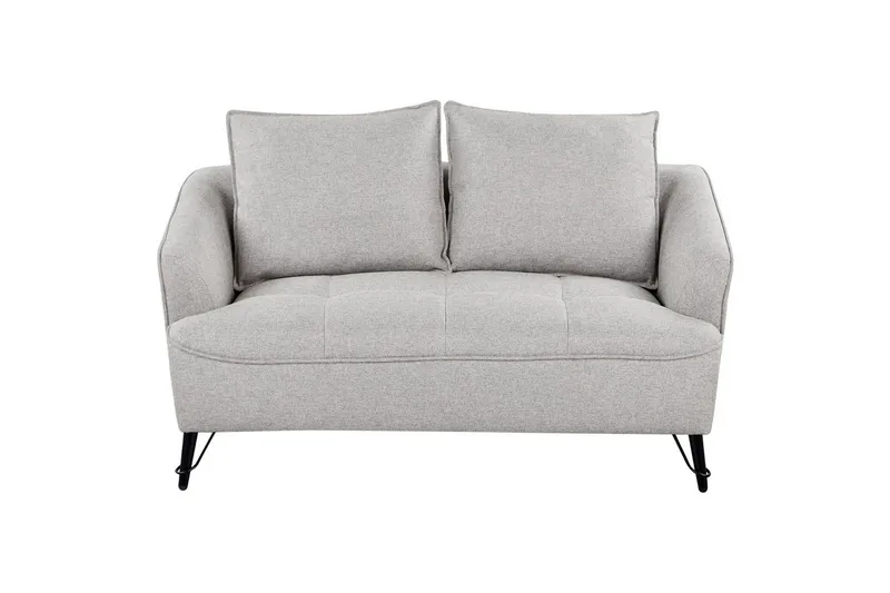 2-sitssoffa Beliani Hobro Brun, Svart Grey - Grå - Møbler - Sofaer - 2 seter sofa