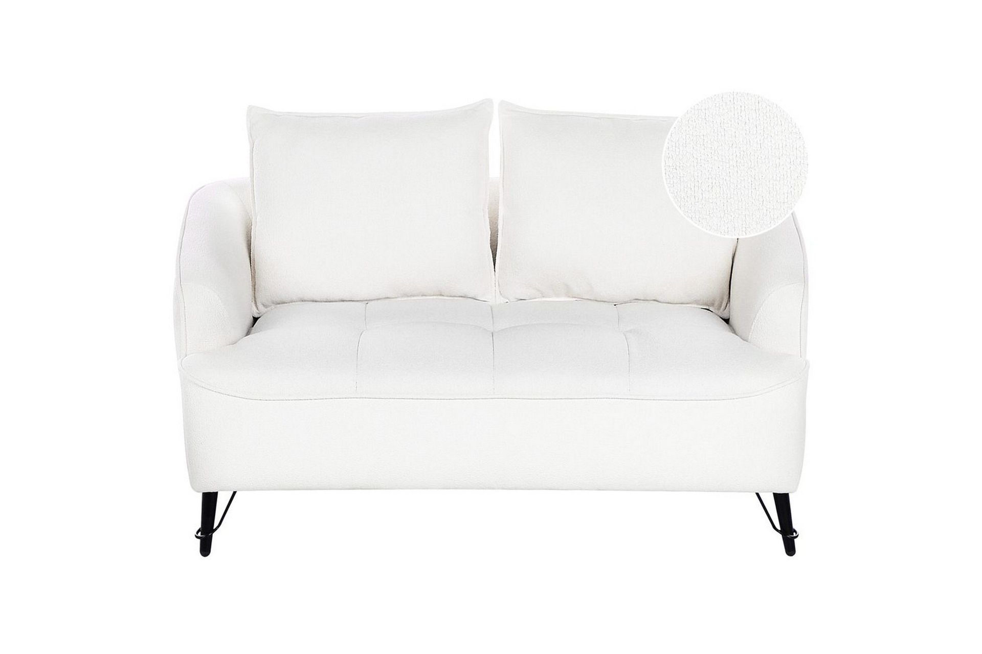 2-sitssoffa Beliani Hobro Brun, Svart White\|\|Black -