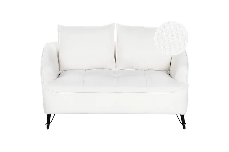 2-sitssoffa Beliani Hobro Brun, Svart White||Black, undefined