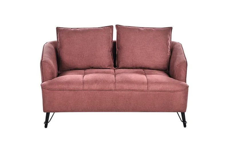 2-sitssoffa Beliani Hobro Brun, Svart Pink - Rosa - Møbler - Sofaer - 2 seter sofa