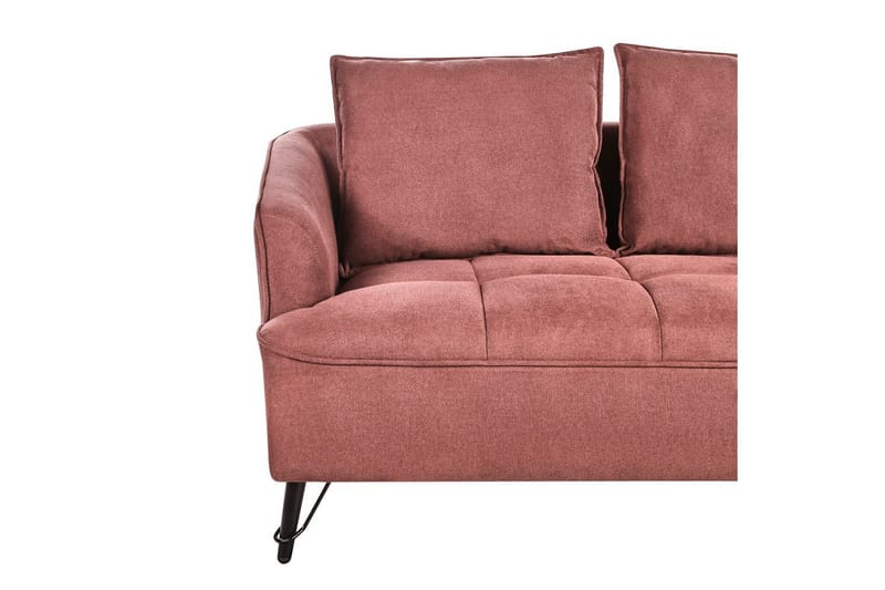 2-sitssoffa Beliani Hobro Brun, Svart Pink - Rosa - Møbler - Sofaer - 2 seter sofa