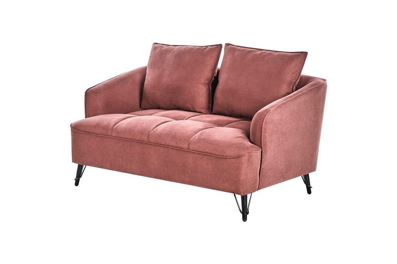 2-sitssoffa Beliani Hobro Brun, Svart Pink - Rosa - Møbler - Sofaer - 2 seter sofa