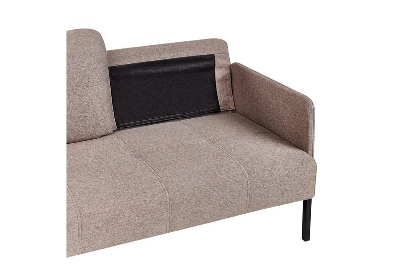 2-sitssoffa Beliani Lahti Beige, svart NO_BRAND Brown||Black - Møbler - Sofaer - 2 seter sofa