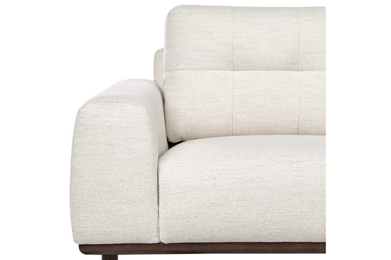 2-sitssoffa Beliani Laurila Beige, mörkt trä Beige||Dark colored wood - Møbler - Sofaer - 2 seter sofa