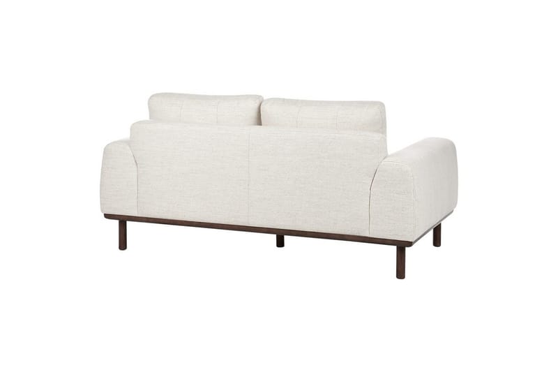 2-sitssoffa Beliani Laurila Beige, mörkt trä Beige||Dark colored wood - Møbler - Sofaer - 2 seter sofa
