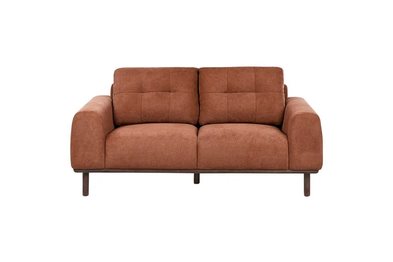 2-sitssoffa Beliani Laurila Beige, mörkt trä Brown||Dark colored wood - Møbler - Sofaer - 2 seter sofa