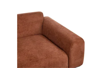 2-sitssoffa Beliani Laurila Beige, mörkt trä Brown||Dark colored wood - Møbler - Sofaer - 2 seter sofa