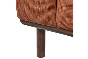 2-sitssoffa Beliani Laurila Beige, mörkt trä Brown||Dark colored wood - Møbler - Sofaer - 2 seter sofa