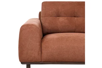 2-sitssoffa Beliani Laurila Beige, mörkt trä Brown||Dark colored wood - Møbler - Sofaer - 2 seter sofa
