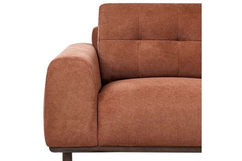 2-sitssoffa Beliani Laurila Beige, mörkt trä Brown||Dark colored wood - Møbler - Sofaer - 2 seter sofa