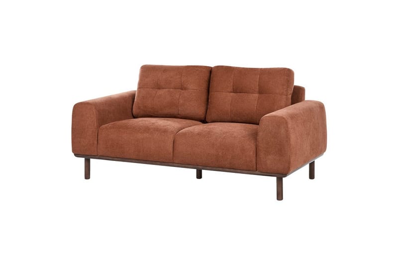 2-sitssoffa Beliani Laurila Beige, mörkt trä Brown||Dark colored wood - Møbler - Sofaer - 2 seter sofa