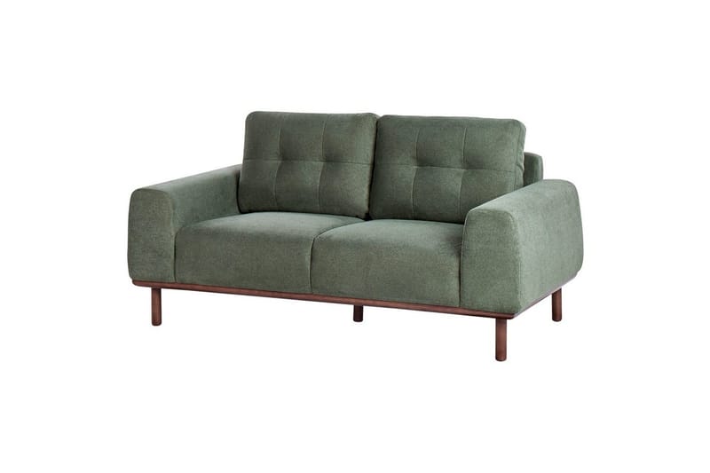 2-sitssoffa Beliani Laurila Beige, mörkt trä Green||Dark colored wood - Møbler - Sofaer - 2 seter sofa