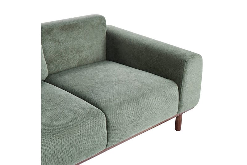 2-sitssoffa Beliani Laurila Beige, mörkt trä Green||Dark colored wood - Møbler - Sofaer - 2 seter sofa