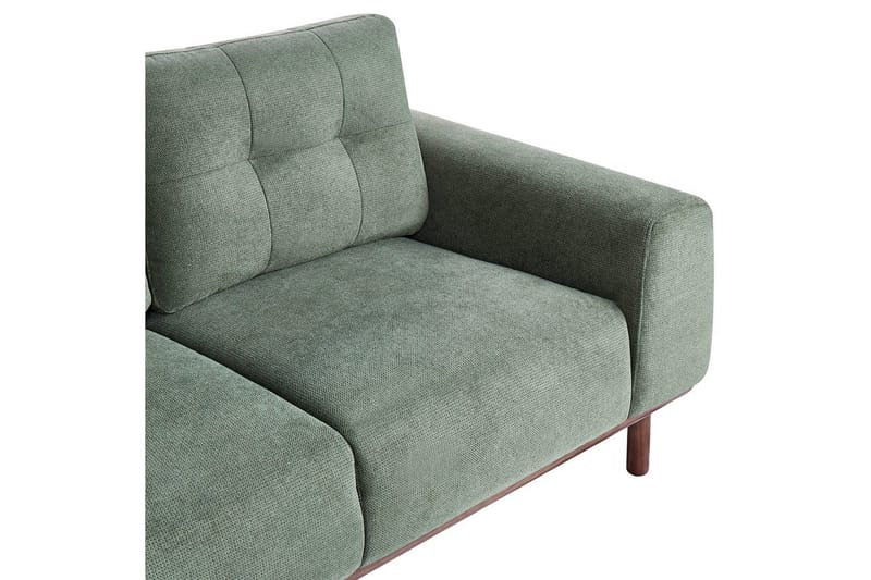 2-sitssoffa Beliani Laurila Beige, mörkt trä Green||Dark colored wood - Møbler - Sofaer - 2 seter sofa