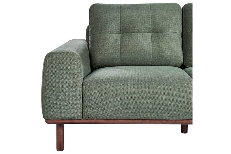 2-sitssoffa Beliani Laurila Beige, mörkt trä Green||Dark colored wood - Møbler - Sofaer - 2 seter sofa