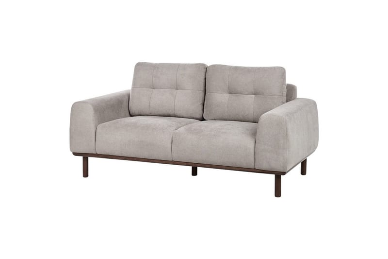 2-sitssoffa Beliani Laurila Beige, mörkt trä Grey||Dark colored wood - Møbler - Sofaer - 2 seter sofa