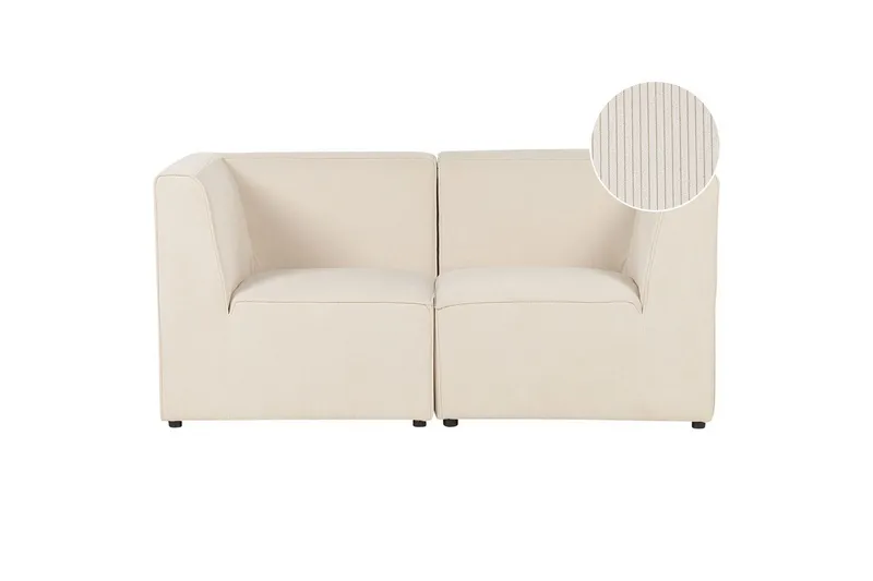 2-sitssoffa Beliani Lemvig Beige Beige - Møbler - Sofaer - Modulsofaer - Komplett modulsofa