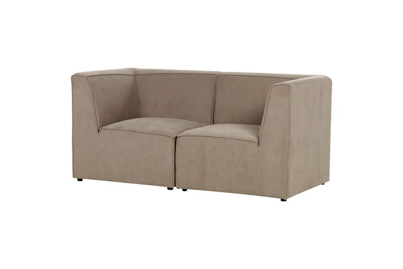 2-sitssoffa Beliani Lemvig Beige NO_BRAND Taupe - Møbler - Sofaer - Modulsofaer - Komplett modulsofa