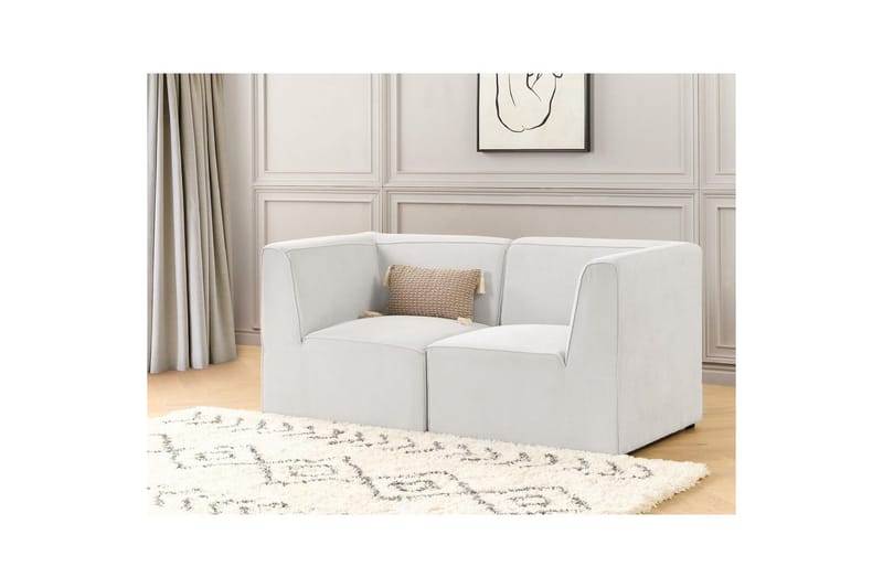 2-sitssoffa Beliani Lemvig Beige White - Møbler - Sofaer - Modulsofaer - Komplett modulsofa