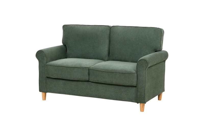 2-sitssoffa Beliani Ronneby Beige, ljust trä Dark green||Light colored wood - Møbler - Sofaer - 2 seter sofa