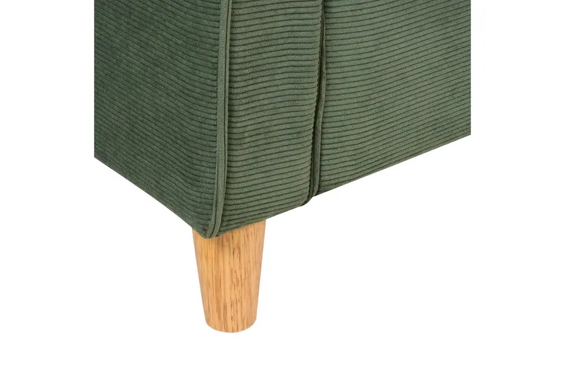 2-sitssoffa Beliani Ronneby Beige, ljust trä Dark green||Light colored wood - Møbler - Sofaer - 2 seter sofa