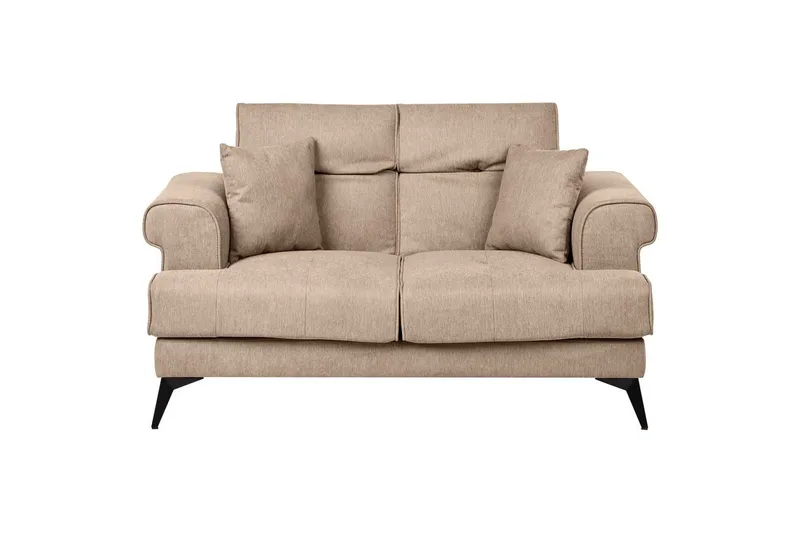 2-sitssoffa Beliani Skive Beige NO_BRAND Brown, Brun