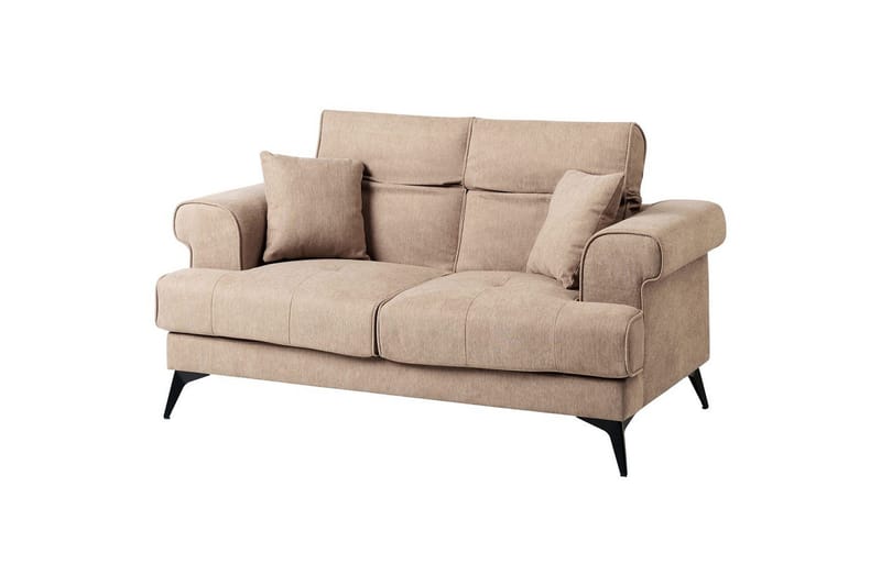 2-sitssoffa Beliani Skive Beige NO_BRAND Brown - Brun - Møbler - Sofaer - 2 seter sofa