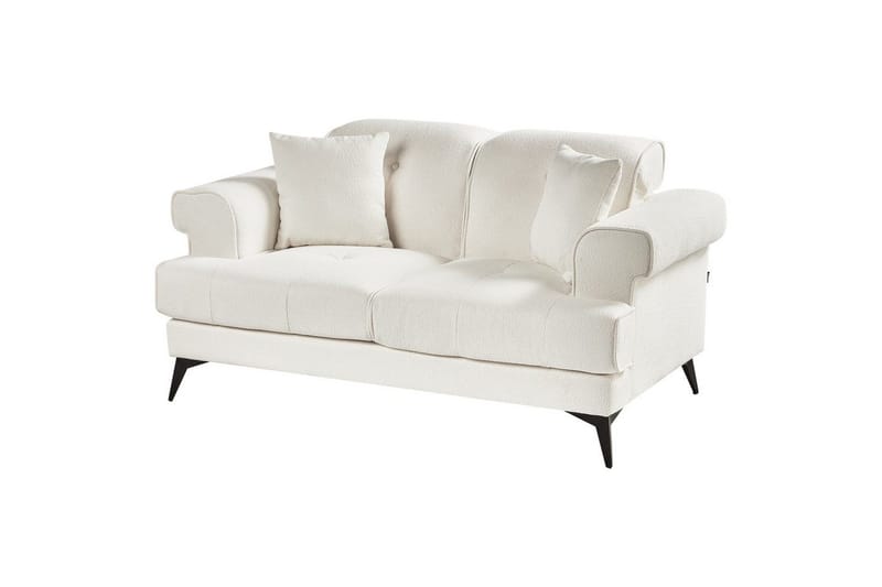 2-sitssoffa Beliani Skive Beige NO_BRAND White||Black - Møbler - Sofaer - 2 seter sofa