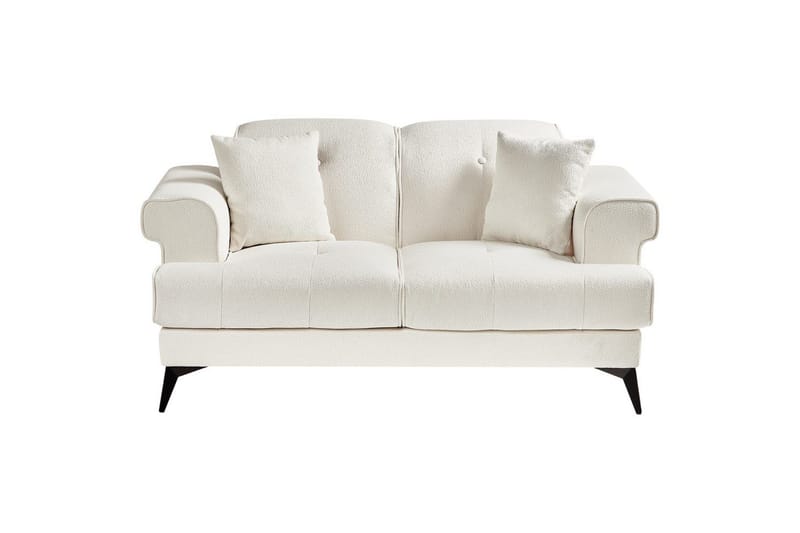 2-sitssoffa Beliani Skive Beige White||Black - Møbler - Sofaer - 2 seter sofa