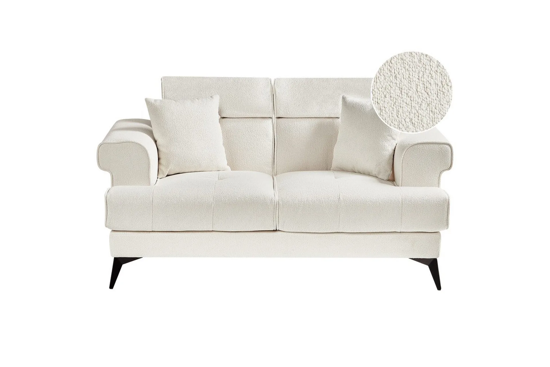 2-sitssoffa Beliani Skive Beige White\|\|Black -