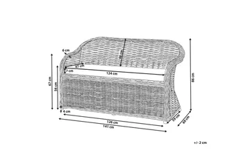 2-sitssoffa Beliani Susua Nature - Hagemøbler - Utesofa - Hagebenk & hagesofa