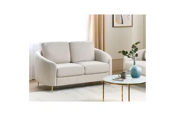 2-sitssoffa Beliani Trosa Beige, guld Beige||GOLD - Møbler - Sofaer - 2 seter sofa