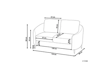 2-sitssoffa Beliani Trosa Beige, guld Beige||GOLD - Møbler - Sofaer - 2 seter sofa