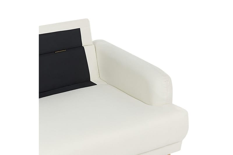 2-sitssoffa Beliani Tuve Beige, ljust trä, Bouclé White||Light colored wood VALUE_MISSING_4 - Møbler - Sofaer - 2 seter sofa