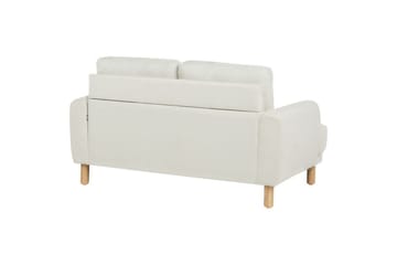 2-sitssoffa Beliani Tuve Beige, ljust trä, Bouclé White||Light colored wood VALUE_MISSING_4 - Møbler - Sofaer - 2 seter sofa